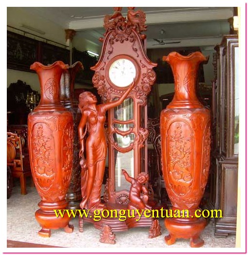 Đồng hồ gỗ giáng hương
